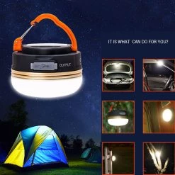 Fish On Tackle Store Portable LED Light Camping Outdoor Tent Umbrella Night Lamp Ultra Bright Rechargeable Glare Light Hiking Lantern 3 Modes Camping Light Apparel & Camping