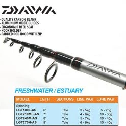 Fish On Tackle Store Bass Angling Daiwa Legalis Telespin
