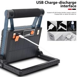 Fish On Tackle Store Solar COB Working Lights Mobile Emergency Portable Camping Lights USB Charging Apparel & Camping