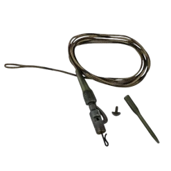 Fish On Tackle Store Specimen Carp Prologic Safety Clip Quick Change Swivel Metal Core Leader 80cm 45LBS Python(3pcs)