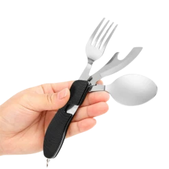 Fish On Tackle Store Camping Cutlery Stainless Steel Spork Multi-Tool