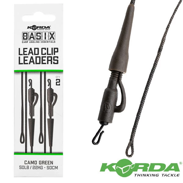 Fish On Tackle Store Korda Basix Lead Clip Leaders Specimen Carp 2 Fish On Tackle Store Korda Basix Lead Clip Leaders Specimen Carp